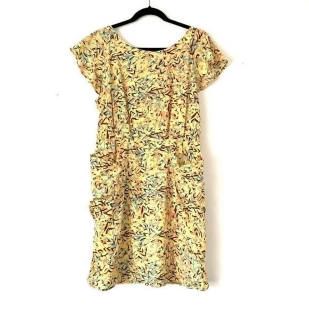 W118 by Walter baker Ava Sheath Mini Dress Mockingbird Abstract Print Size M